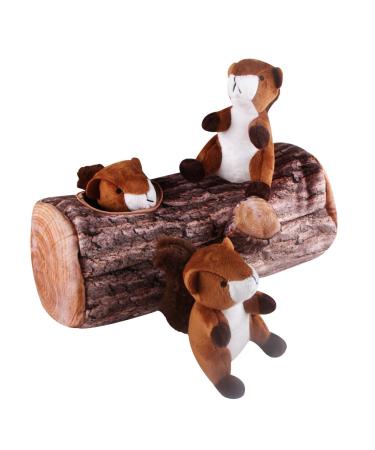 IFOYO Squeak Dog Toys Large Durable Squirrel Hide and Seek Puzzle Plush Dog Toys for Medium/Small Dogs Chew Toys for Puppy