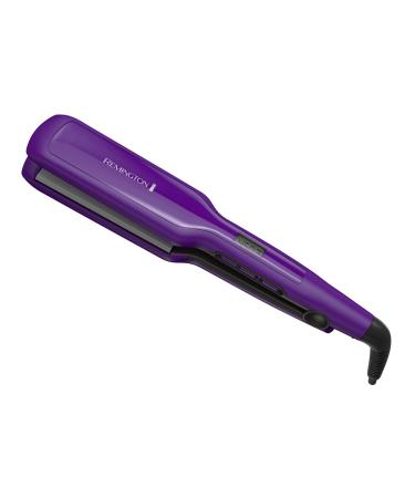 Remington 1 3/4" Flat Iron Hair Straightener with Anti-Static Technology 30-Second Heat Up & 60 Minute Auto Shut-Off 30% Longer Ceramic Floating Plates Titanium + Ceramic Coating Purple 1 3/4"