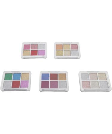 6 Colors Glitter Metallic Mirror Effect Nail Powder Long Lasting and Fine Powder Texture Suitable for DIY Nail Art with 15 Eyeshadow Sticks - Buy Online on SooperMarket.com