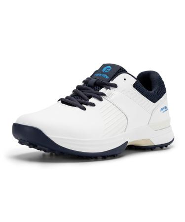 Fitville Men Speedex Golf Shoes V4 Sneaker Extra Walking Shoes Light Comfortable Man Shoes With lacing Breathable training shoe for Golf Sport Grau White Gr.