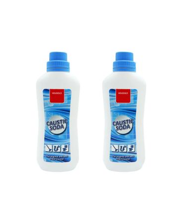 Housold 500g Caustic Soda Drain Cleaner Powder- Prevent Clogs and Blockages | Effectively Removes Blockages Cleaner for Blocked Drain Pipes in Sinks Shower Traps (Pack of 2)
