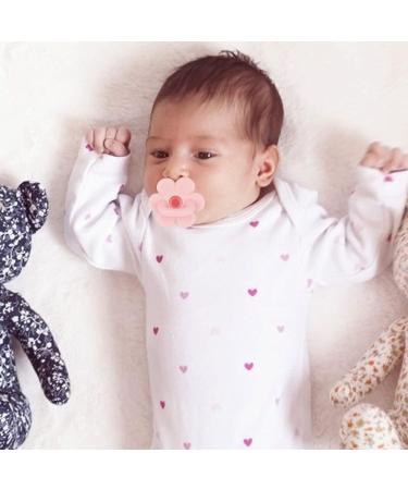 Tinabless Baby Pacifier & Teether Set - Pink & Dark Pink Silicone Soothers for Breastfed Babies 3-6 Months | Car Seat Toy Included - Buy Online on SooperMarket.com