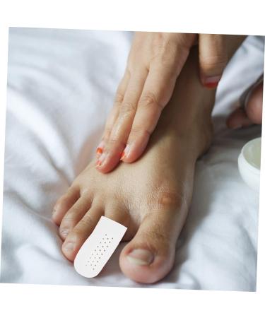 Lurrose High Heel Protectors - 8 Pairs Silicone Gel Sleeves for Foot Pain Relief - Orthopedic Protective Case - White 6x3cm - Buy Online on SooperMarket.com