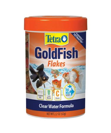 Tetra Goldfish Flakes 2.2 Ounces, Balanced Diet, Clear Water Formula
