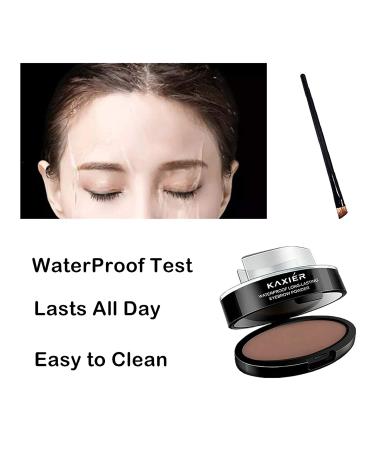Waterproof Eyebrow Stamp Powder Seal Kit - Dark Brown, Light Brown, Gray - Buy Online on SooperMarket.com