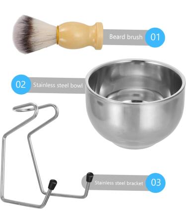 Beavorty 3 Sets Shaving Brush Set - Wooden Cleaning Utensils Metal Assorted Colors 3pcs (11.2x8.1cm) - International Shipping Available - Buy Online on SooperMarket.com