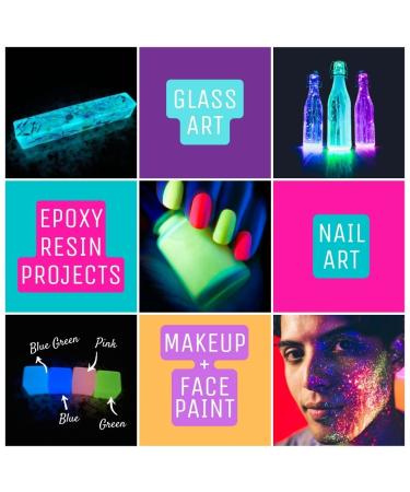 Slice of the Moon Green Glow-in-The-Dark Luminescent Pigment Powder - 1oz Jar for Cosmetics, Epoxy Resin, Art Projects & Crafts - Buy Online on SooperMarket.com