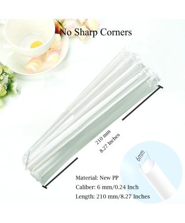 FOREVERIE 100 PCS White Plastic Adaptive Straws Individually Wrapped for Drinking Regular 0.24In Diameter 8.27in Length Bendable Flexible Disposable Soft &Thin 100 Count - Buy Online on SooperMarket.com
