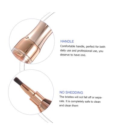 Angoily 4 in 1 Makeup Brush - Dual Ended Flat Foundation & Sponge Brush for Face Makeup - Perfect for Girls - High-Quality Artificial Fiber Cosmetics Tool - Buy Online on SooperMarket.com
