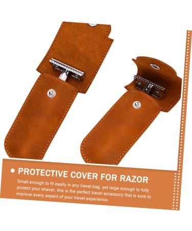 Angoily Leather Razor Case - 8 Stk Men's Razor Accessories & Protective Storage Bag - Buy Online on SooperMarket.com