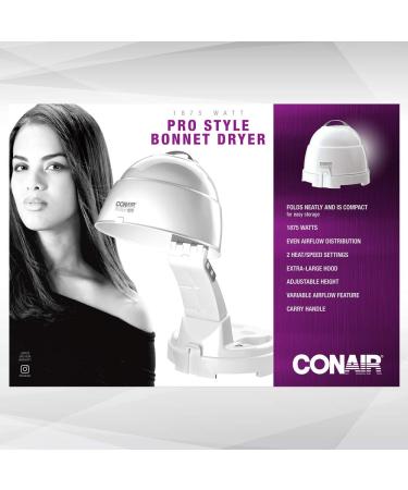 Conair 1875 Watt Pro Style Ionic Hair Dryer with Bonnet for Professional Results - Buy Online on SooperMarket.com
