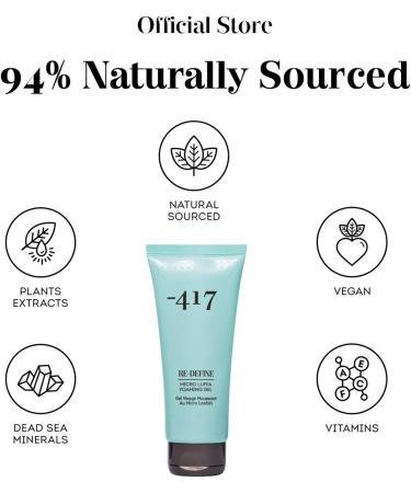 417 Dead Sea Cosmetics Redefine Facial Micro Luffa Foaming Gel - Purifying Cleanser | Daily Face Wash - Buy Online on SooperMarket.com