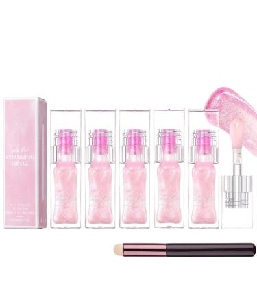 Conversionh Lip Oil Conversionh Magic Changing Lip Oil Boss up Color Changing Lip Oil Drip Dynasty Magic Color Changing Lip Oil Cotton Candy Flavor Warm Change Moisturizing (5pcs)