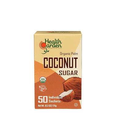 HEALTH GARDEN Garden Coconut Sugar - Gluten Free - Organic - Non GMO - Kosher - Keto Friendly 50 Count (Pack of 1)