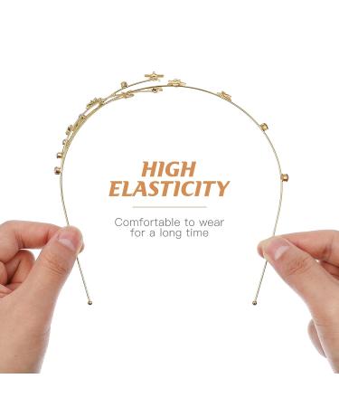 FRCOLOR Alloy Rhinestone Star Headband - Crystal Tiara Headband for Girls and Women in Golden - Buy Online on SooperMarket.com