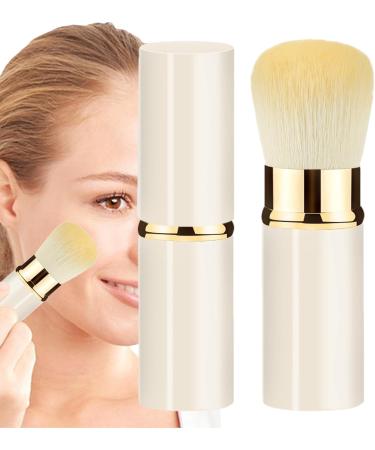 Maodom Telescopic Makeup Brush Small Multipurpose Cosmetics Brushes Portable Powder Brushes Soft Face Makeup Brush for Sunscreen Bronzing Powder White - Buy Online on SooperMarket.com