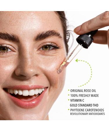 Squalane + Vitamin C Rose Oil - Hydrating Face Oil with Carotenoids & Vitamin E | Small-Batch Artisan Skincare | 15ml | Pack of 1 - Buy Online on SooperMarket.com