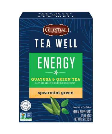 Celestial Seasonings Energy Guayusa & Green Tea Spearmint Green 12 Tea Bags 0.7 oz ( 21 g)