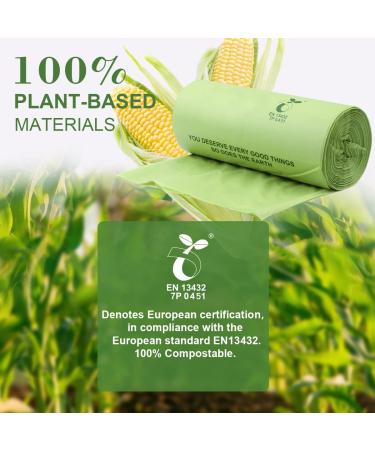 Codirom 100% Compostable Trash Bags 13 Gallon 65 Count - EN13432 Certified - Pack of 1 - Buy Online on SooperMarket.com