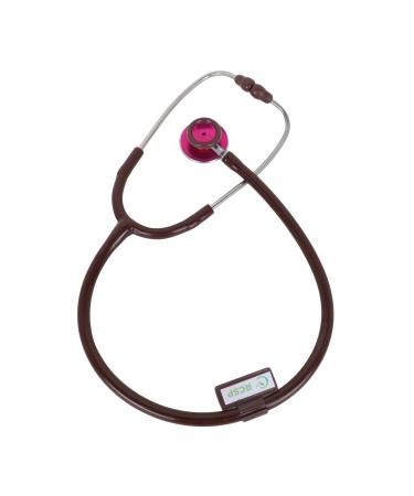 Buy Lightweight Acoustic Stethoscope for Doctors & Medical Students - Adult Size Flexible Tube Soft Ear Knobs - Micro Al in Chocolate - Buy Online on SooperMarket.com