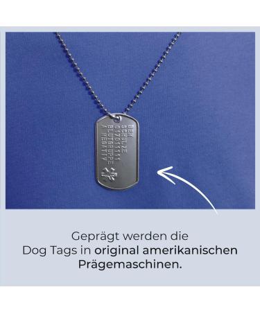 Personalized Dog ID Tags | Custom Embossed Chains | Set of 2 with Silencers | Military Style Rambo Design | International Shipping - Buy Online on SooperMarket.com