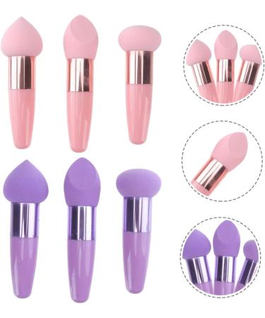 FOYTOKI 2 Sets Beauty Pen Makeup Sponges with Handle Multifunctional Makeup Pen Makeup Puff Pen Dry Wet Cosmetic Brush Facial Powder Sponge Portable Makeup Sponge Supple Makeup Sponge - Buy Online on SooperMarket.com