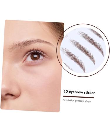Angoily 4pcs Eyebrow Stickers Waterproof Eyebrow Brown Eyebrow Tool 3d Shaping Post Paper - Buy Online on SooperMarket.com