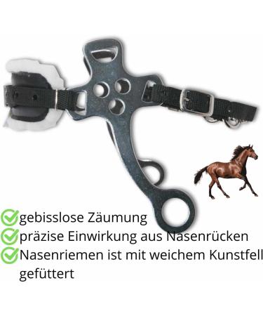 AMKA Hackamore Nylon with Faux Fur Pad VB-WB | Adjustable Comfortable & Durable for Horses - International Shipping Available - Buy Online on SooperMarket.com