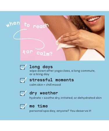 Calm Line 15ct Unscented Deodorant Wipes for Women with Zinc, Prebiotics & Papaya - Individually Wrapped Gentle Brightening Odor Control & Cleansing Wipes - Buy Online on SooperMarket.com