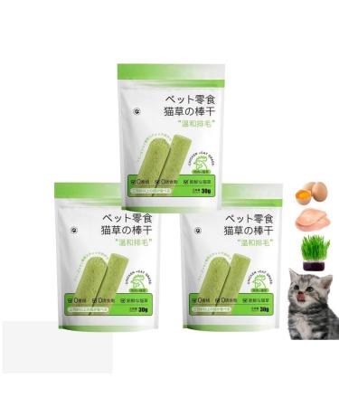Shenrongtong cat grass bite cat grass sticks for domestic cats cat grass smoke cats tooth cleaning cat grass stick hair removal pet snacks dental care 3 pieces