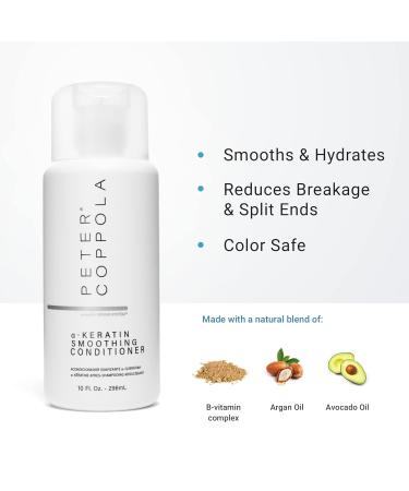 Peter Coppola a-Keratin Smoothing Shampoo & Conditioner Set - Argan & Avocado Oil for Frizz-Free Shiny Hair | 10 oz - International Shipping Available - Buy Online on SooperMarket.com