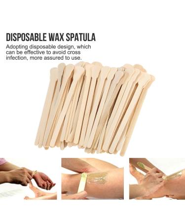 100pcs Disposable Wax Spatulas | Wooden Hair Removal Applicators | Cosmetic Wax Sticks for Smooth Skin - Buy Online on SooperMarket.com
