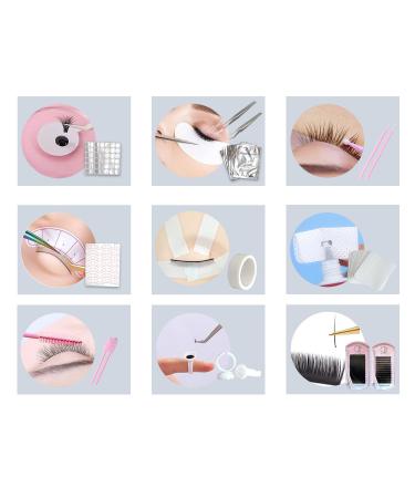 RIISCA Eyelash Extension Kit with Professional Mannequin Head and 4pc Removable Eyelids - Perfect for Beginners and Skilled Lash Artists - Buy Online on SooperMarket.com