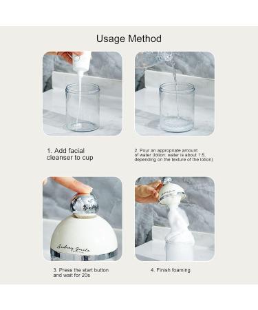 Septpenta Electric Face Wash Foam Maker - Waterproof Rechargeable Portable Skin Care Tool for Deep Cleansing - Ideal for Travelers (White - Buy Online on SooperMarket.com