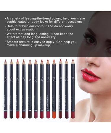 Buy Long Lasting Lipstick Pen Set - 12 Colors Eyeliner & Lip Liner Pencil for Women & Girls - No Irritation | International Shipping - Buy Online on SooperMarket.com