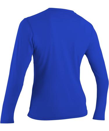 O'Neill Women's Basic Skins UPF 50+ Long Sleeve Sun Shirt - Medium, Tahitian Blue | Sun Protection Swimwear - Buy Online on SooperMarket.com