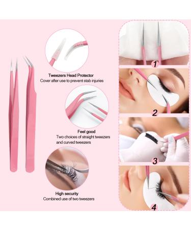 Complete Eyelash Extension Supplies Kit | USB Air Conditioning Blower, Facial Mister, Tweezers, Mirror, Mascara Brush, Lash Shampoo Brush, Glue Rings, Under Eye Gel Pads, and More | Professional Tools for Lash Artists - Buy Online on SooperMarket.com