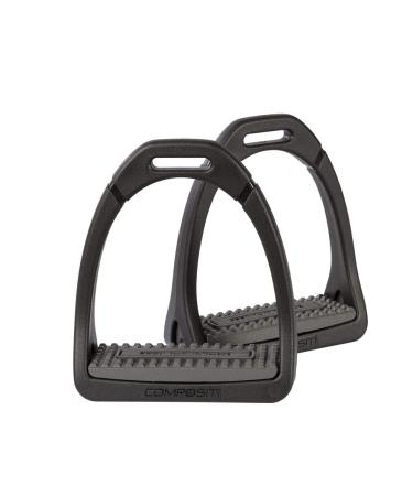 PFIFF plastic stirrups black-grey Full
