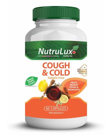 NutruLux Cough & Cold Capsules with 50mg Ocimum Tenuiflorum Halal Vegan Gelatin-Free Respiratory Health Supplement 120 Capsules (Pack of 2)