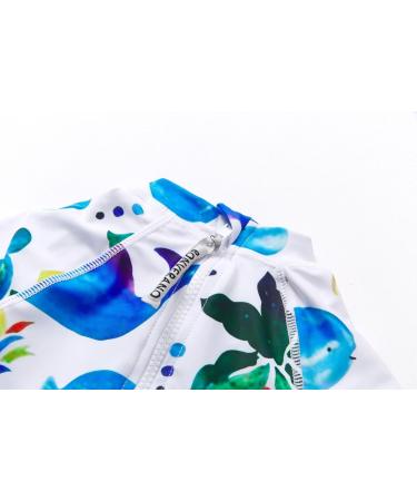 BONVERANO Baby Boy All-in-One Swimsuit/Sunsuit UPF 50+ Sun Protection with Cap, 18-24 Months - White Fish - Buy Online on SooperMarket.com