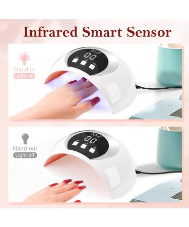 Kisspet 54W UV Nail Lamp with LCD Screen and Timer for Gel Nails - Portable White Nail Dryer - Buy Online on SooperMarket.com