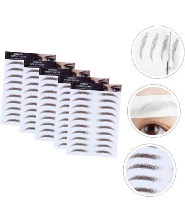 NOLITOY 5pcs Eyebrow Stickers Temporary Brow Tattoos Fake Eyebrows Eyebrow Tool 6d Eyebrow Trimming The Lazy - Buy Online on SooperMarket.com