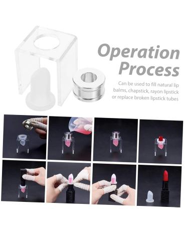 Mikinona Silicone Lipstick Mold Set - DIY Lipstick Making Kit & Makeup Tools | Cosmetic Lip Balm Mould | Perfect for Custom Lipsticks - 4.5x3cm - Buy Online on SooperMarket.com