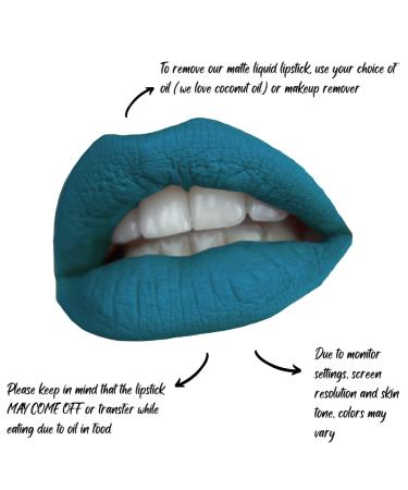 Mynena Ivy Teal Liquid Lipstick - Matte, Long Lasting, Waterproof, Vegan & Cruelty-Free - Buy Online on SooperMarket.com