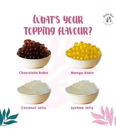 MBTK - 4 (Boba Bar London | Sahara Milk Bubble Tea Kit | 4 Milk Tea Flavours | 4 Boba & Jelly Toppings | Tapioca Pearls | 4 Bamboo Straws | 4 Tea Bags | 2 Recipe Cards ) - Buy Online on SooperMarket.com