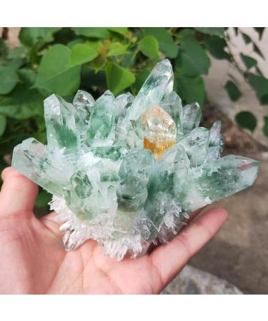 Natural Stone 300-1000g Garden Cluster Natural Green Ghost Quartz Ore raw Gemstone SpecimenHome Decor (Size : 900-1000g) HOMEZHOU (Size : 1.1 1.2kg) - Buy Online on SooperMarket.com