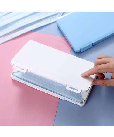 Portable dustproof and Moisture Resistant Plastic Portable Disposable mask Storage Box Blue19*11*1.2cm - Buy Online on SooperMarket.com