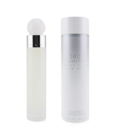 Perry Ellis 360 White 3.4 oz EDT Natural Spray Orange Vanilla 3.4 Fl Oz (Pack of 1)