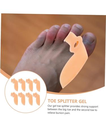 Orthopedic Toe Separator & Thumb Protector - 4 Pairs | Silicone Bunion & Hammer Toe Spacers for Foot Care - Skin Color 7x3.5cm - Buy Online on SooperMarket.com