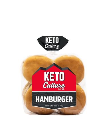 Keto Hamburger Buns by Culture Baking Made in USA, 8 Count (Pack of 1)